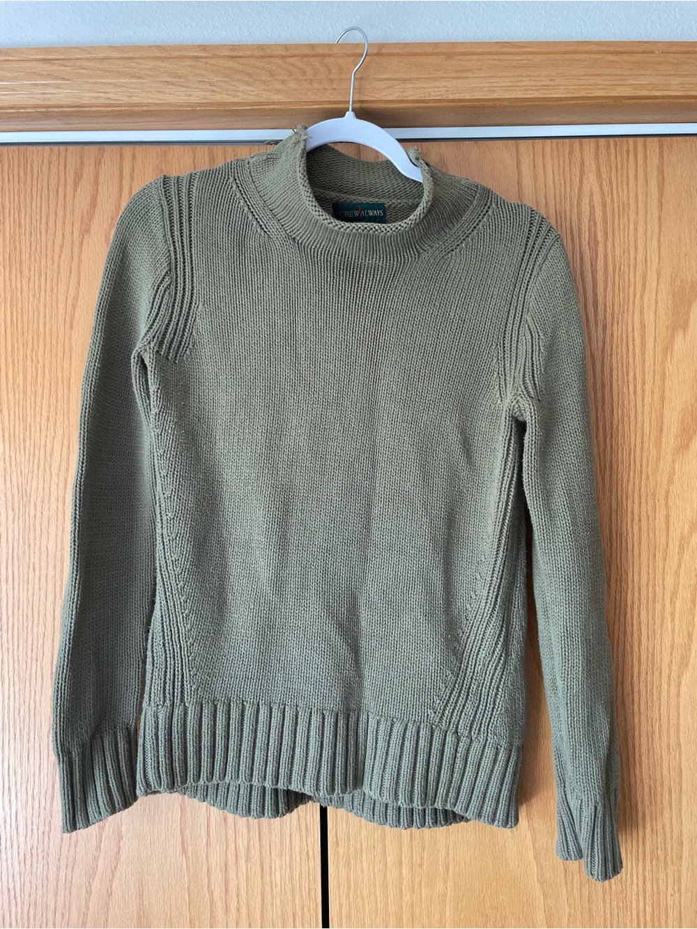 Always Olive Green Cowl Neck Knit Sweater